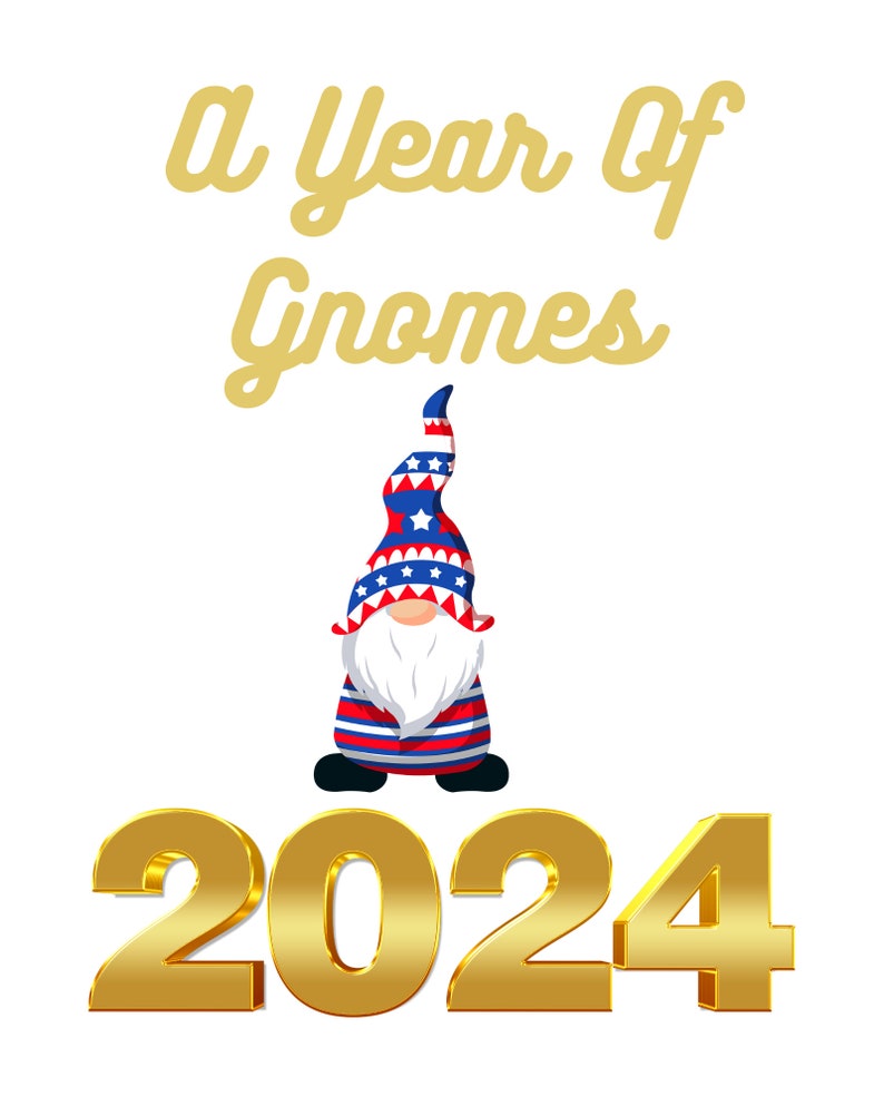 Gnomes 2024 Print at Home Calendar Instant Download PDF and Etsy Canada