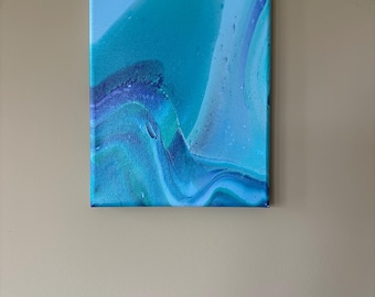 Groovy Waves- Original Acrylic Pour Painting