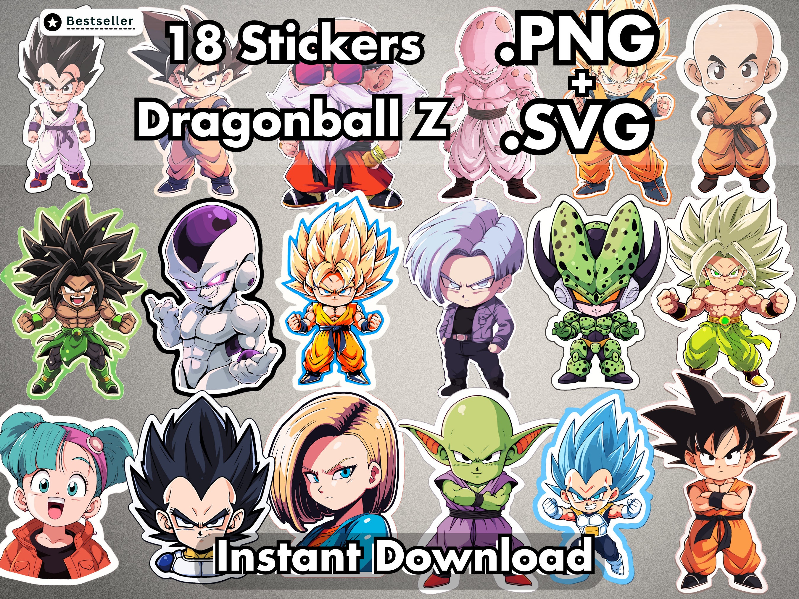 Dragon Ball Z Svg, Dxf, Eps, Png, Clipart, Silhouette and Cutfiles #3