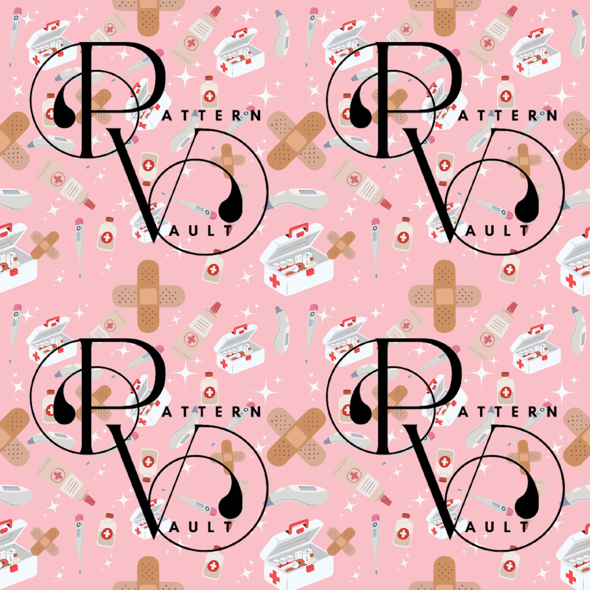 Nurse Pattern Nurse Inspired Seamless Pattern Bundle SVG, PNG, PDF Perfect for Nurse ...