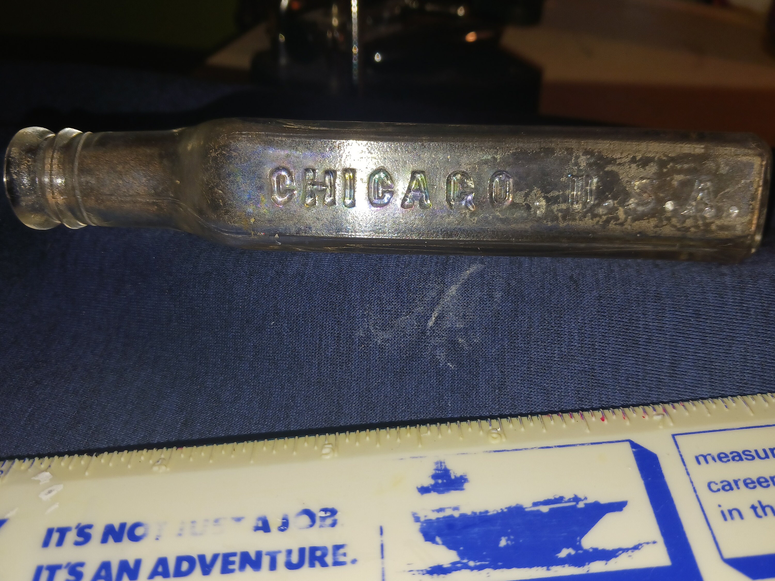 Vintage Foley & Co. Embossed Clear Glass Medicine Bottle Etsy