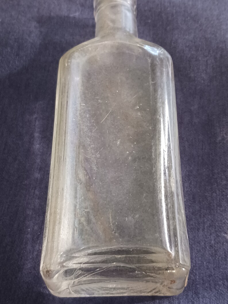 Vintage Foley & Co. Embossed Clear Glass Medicine Bottle Etsy