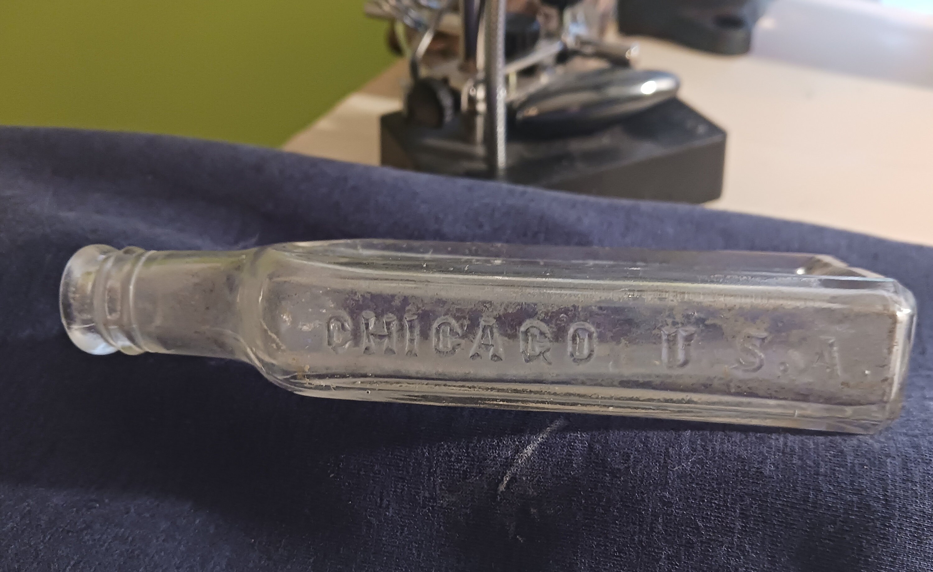 Vintage Foley & Co. Embossed Clear Glass Medicine Bottle Etsy