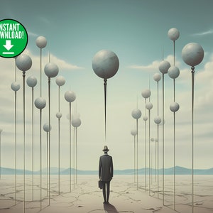 Business Awaits, Surreal Art, Surreal Wall Art, Surreal Art Print , Digital Prints Wall Art Surreal, Printable Wall Art, AI Digital Art