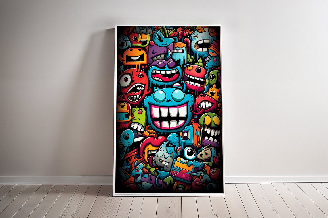 Xrank, Graffiti Wall Art, Graffiti Wall Art Canvas, Modern Graffiti