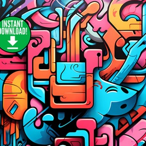 Graffiti Wall Art,Graffiti Wall Art Canvas,Modern Graffiti Wall Art,Graffiti Prints,Graffiti Art Prints,Printable Wall Art,Wall Decor