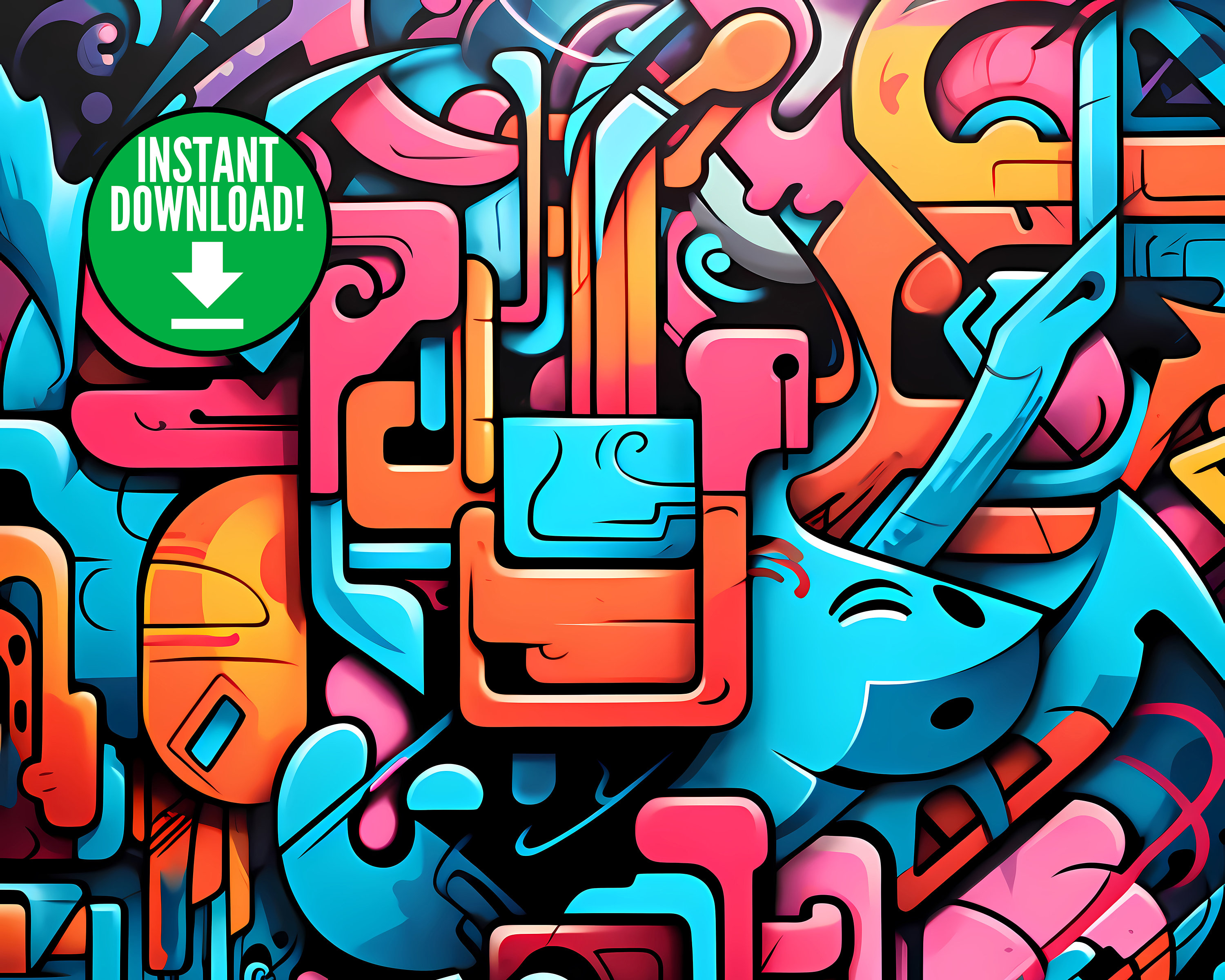 Graffiti Wall Art,graffiti Wall Art Canvas,modern Graffiti Wall Art