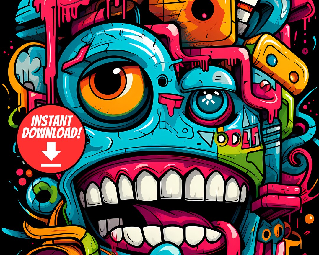 Sez, Graffiti Wall Art, Graffiti Wall Art Canvas, Modern Graffiti Wall