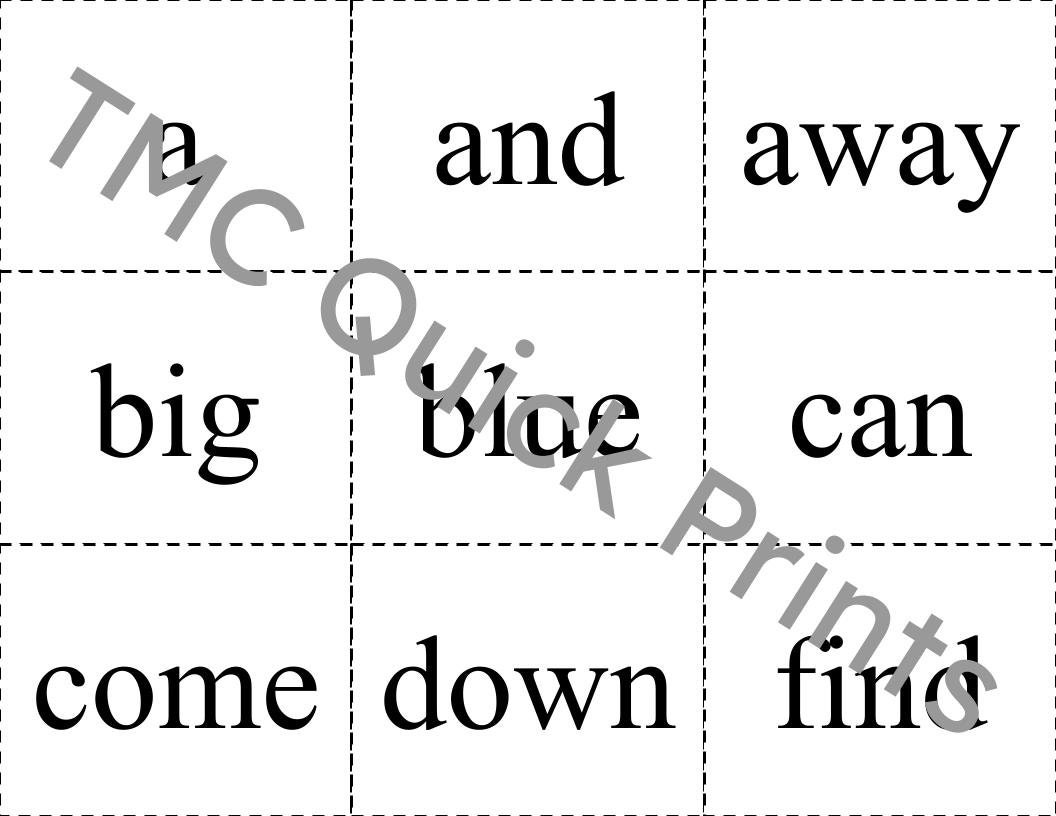 Pre-k Sight Word Flashcards | Dolch Sight Words | Preschool Flashcards ...