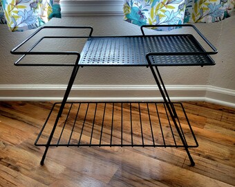 MCM Black Wire Mesh Table RARE FIND