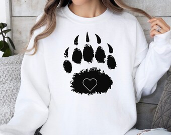 Polar bear paw shirt, Polar bear shirt,Paw print Shirt, Unisex Tee, Polar T-shirt, Cute Polar bear, Polar bear tshirt, Bear shirt,Teddy bear