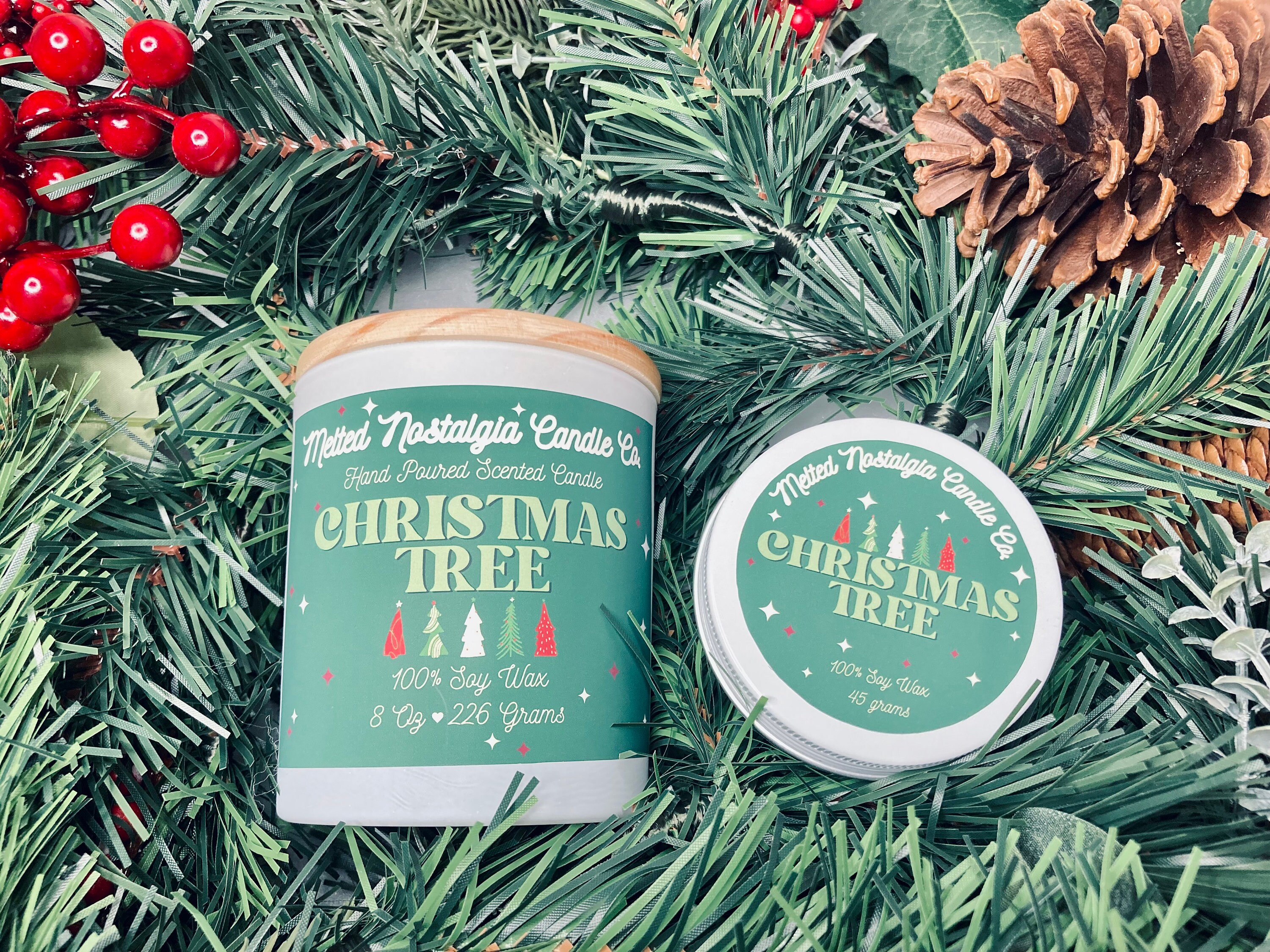 Pine Tree Christmas Holiday Candle - Funny Blue Spruce Pine Tree Scented  Candle - Funny Holiday Candle for