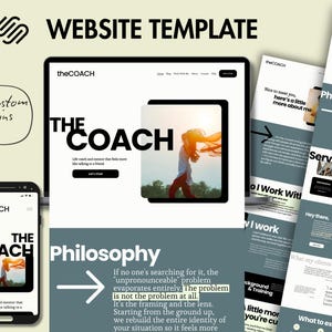 Squarespace Template for Therapists Coaches | Website Plugins, Lifetime Access (Squarespace 7.1)