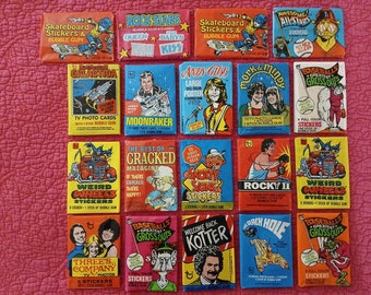 1970s Waxpacks Mix of 19 Unopened Packs All Are Near Mint Condition