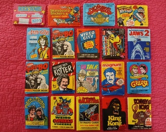1970s Waxpacks Assorted Mix Of 19 Unopened Packs (All Near Mint condition)