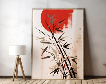 Bamboo Wabi Sabi, Japanese Inspired Digital Wall Art, High Quality Instant Digital Download