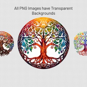 Watercolor Tree of Life Clipart Bundle, Instant Digital Download, 21 ...
