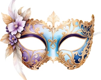 40 Masquerade Masks Clipart, High Quality Transparent PNGs, Download, Commercial Use, Carnival mask printables, Venetian Mask Graphics
