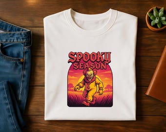 Disegno a sublimazione SpookyClown • Clipart di circo horror per magliette di Halloween • Download PNG digitale