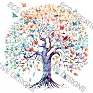 Celtic tree of life watercolor clipart bundle