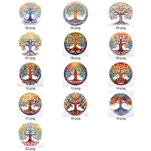 Celtic tree of life watercolor clipart bundle