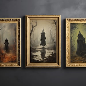 Witch Wall Art Set of 7 Prints, Halloween Poster, Spooky Digital Wall Art, Halloween Decor, Witchy Bundle, High Quality Instant Download