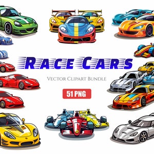 Raceauto 51 png-clipartbundel, instant digitale download, hoge kwaliteit raceauto-png-bestanden voor commercieel gebruik