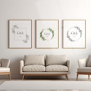 Grá Irish Prints, 3 designs included, Love Poster, Irish Wall Decor, Gra Love Definition, Gaeilige Gift , Gaelic Wall Art, Celtic Printable