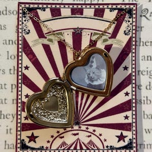 Clown cat heart necklace handmade