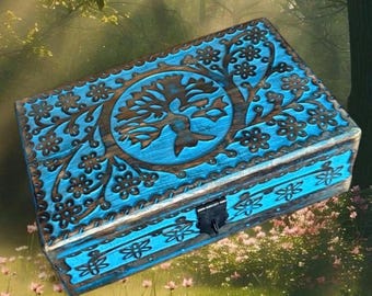 Enchanted Forest Jewelry Box, Handmade Migical Jewelry Treasure Chest, Fairy Forest Gift, Unique Whimsical Jewelry Box, Silver/Gold/Bronze