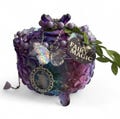 Fairy Magic Jewelry Jar with Butterfly necklace & Fairy Jewelry – Handmade Fantasy Trinkets, Vintage-Style Container, Gift ,Jewelry Set