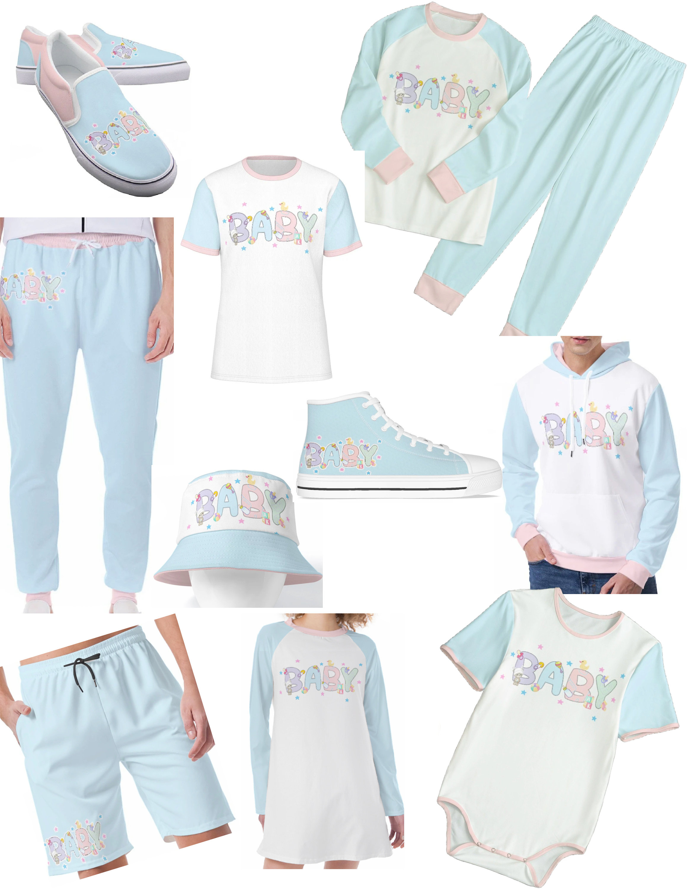 ABDL BABY Slip Ons Adult Baby