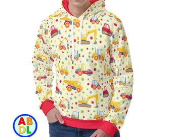Sudadera con capucha de construcción ABDL para adultos bebés