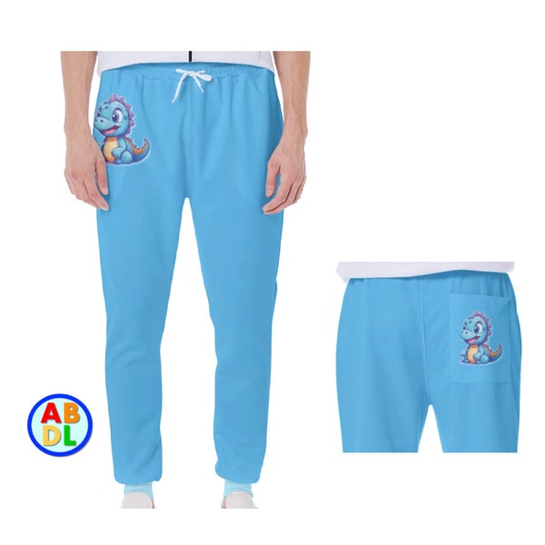 ABDL Blue Dino Jogging Pants Adult Baby