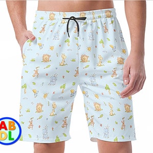 ABDL Jungle Babies Baby Blue Shorts Adult Baby