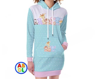 ABDL Jungle Babies Hoodie Dress Adult Baby