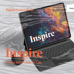Inspire Digital Stickers, Goodnotes Stickers, Notability Stickers, Digital Stickers for iPad, Digital Planner, Pre-cropped Stickers