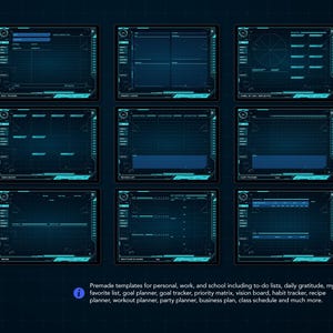 Life+ Neon-noir Digital Planner - Premade templates for personal, work, and school.