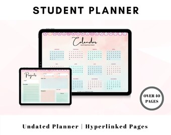 Digital Planner, Student Planner - Goodnotes Planner, Notability, Academic year planner, Study book, Planner templates, Student essentials