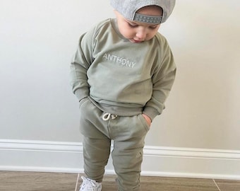 Personalized Baby Jogger Set- Toddler Track Suit With Embroidered