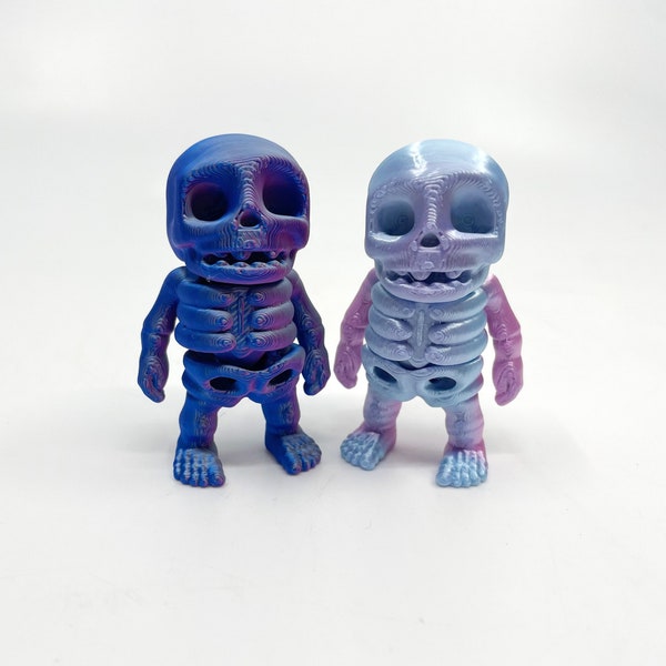 TEENY Skeleton Flexi-  3D Printed Fidget Toy- Zou3D Authorized Seller- Made to Order