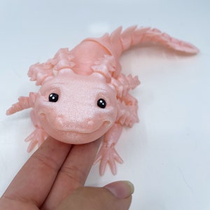 Axolotl, New Style- Articulated Fidget Toy 3D Printed- MatMireMakes Authorized Seller- Made to Order