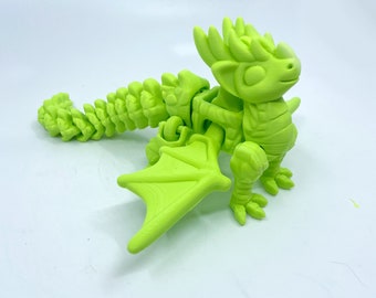 Flappy Dragon "Legend"- Articulated Fidget Toy 3D Printed- ANGELJACOBOFIGUEROA Authorized Seller- Made to Order