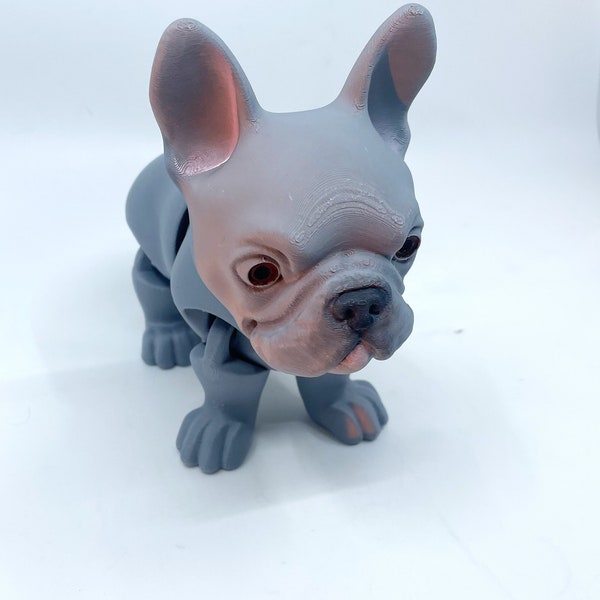 French Bulldog- Frenchie Flexi- Articulated Fidget Toy 3D Printed- Happy Flexi Pets Authorized Seller- Made to Order