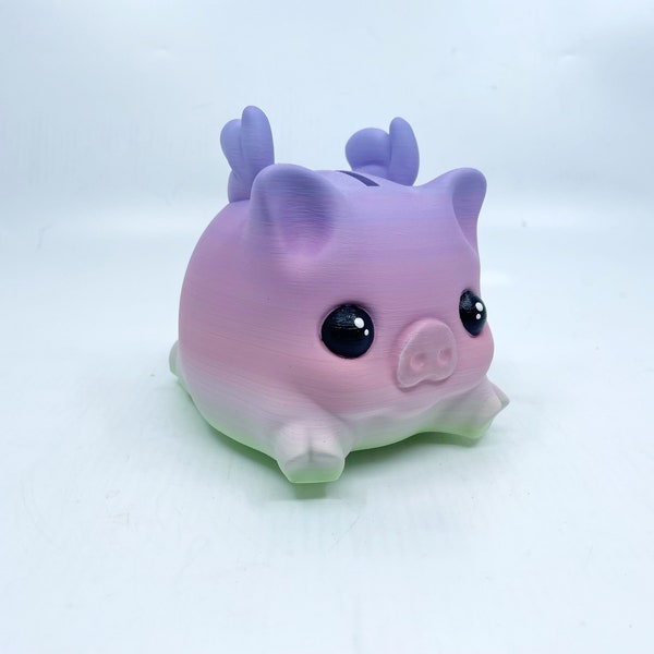 Flying Piggybank- 3D Printed Toy- Layers in Green Authorized Seller- Made to Order