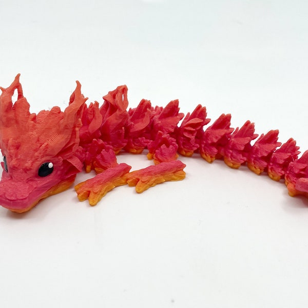 Woodland Dragon (Baby)- Articulated Fidget Toy 3D Printed- Cinderwing 3D Authorized Seller- Made to Order