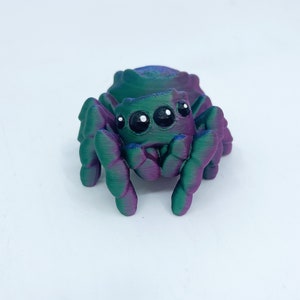 Jumping Spider Figure- 3D Printed Toy- Layers in Green Authorized Seller- Made to Order