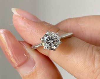 Pierre 1ct Rond Moissanite Simulant Coupe Extrême Feu - Neuf Sans Emballage, 6.5 Mm, Composite