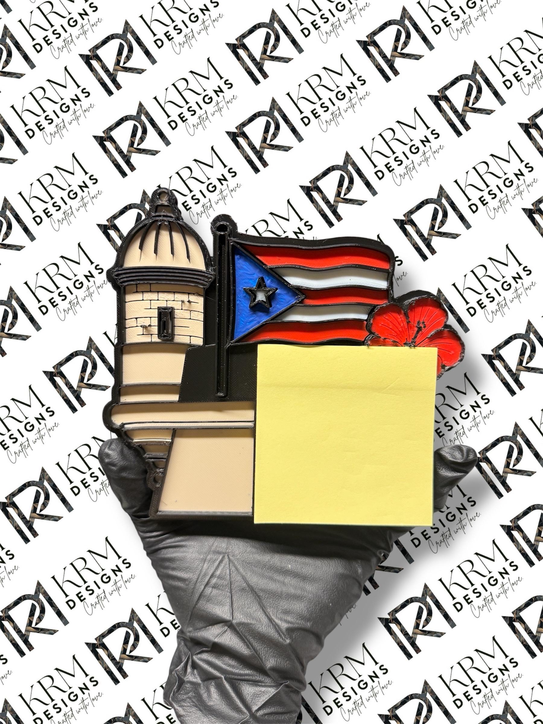 3D Printed Garita De Puerto Rico Sticky Note Pad | PHYSICAL PRODUCT ...