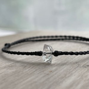 Herkimer diamanten knopen armband - Minimalist Healing Jewelry/ The One
